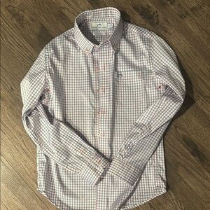 Southern Tide Blue and White Button Down Shirt